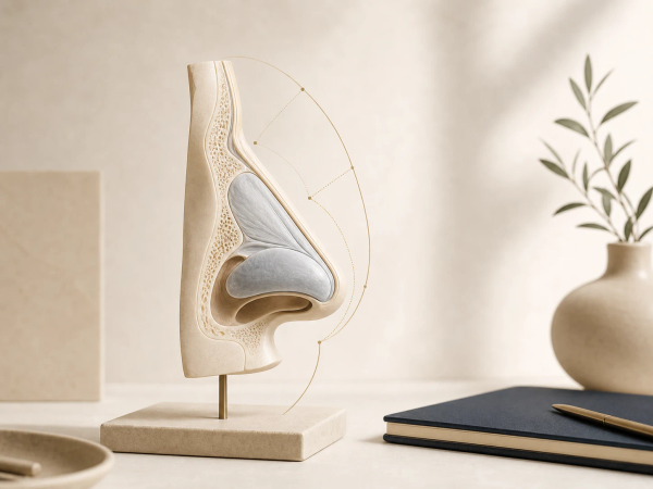 Illustrative editorial image: Profile balance